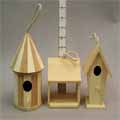 3 Assorted Wood Bird Houses