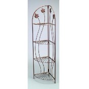 (BRONZTONE)4-TIER DECORATIVE CORNER RACK