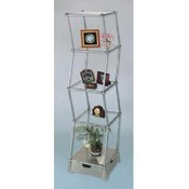 ***BLOWOUT*** TWISTING RACK W/ ACRYLIC SHLVS &amp; LIG