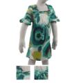 Girls Dress with Ruffled Trim &amp; Satin Ribbon