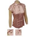 Ladies Contemporary Silky Polk-a-Dot Blouse