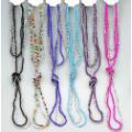 60" Acrylic Seed+CCB Multi Line Necklace