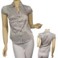 Ladies Fashion Round Collar V-Neck Shirt