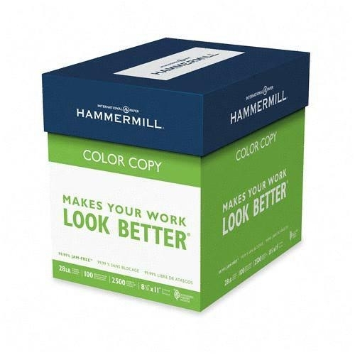 Hammermill Color Copy Paper,28 lb.,8-1/2x11,100 GE/114 ISO,2500/CT,WE