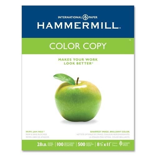 Hammermill Color Copy Paper,28 lb.,8-1/2x11,100 GE/114 ISO,500/RM,WE