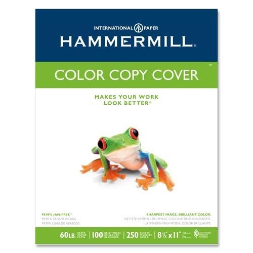 Hammermill Color Copy Cover Paper,60 lb.,8-1/2x11,100 GE,250/PK,WE