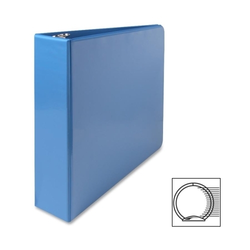 Sparco Products Round Ring View Binder, 2Capacity, 11x8-1/2, Light Blue