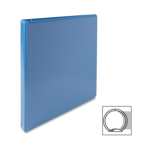 Sparco Products Round Ring View Binder, 1/2Capacity, 11x8-1/2, Light Blue