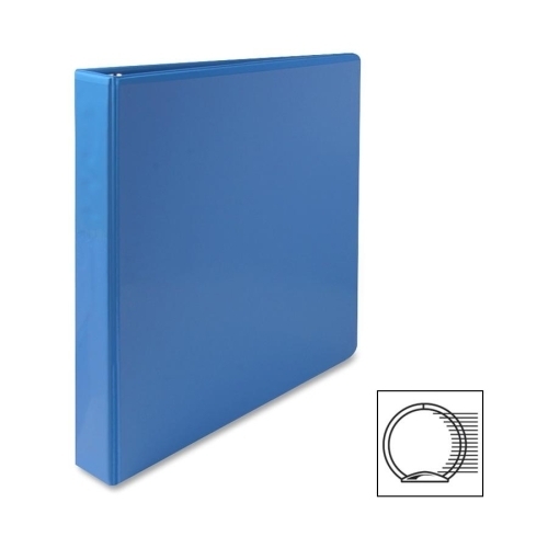 Sparco Products Round Ring View Binder, 1Capacity, 11x8-1/2 Light Blue