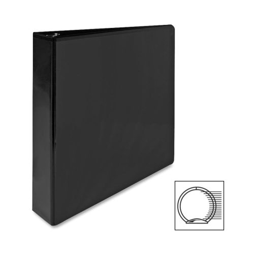 Sparco Products Round Ring View Binder, 1-1/2Capacity, 11x8-1/2, Black