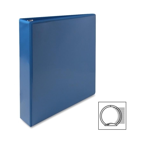 Sparco Products Round Ring View Binder, 1-1/2Capacity,11x8-1/2,Light Blue