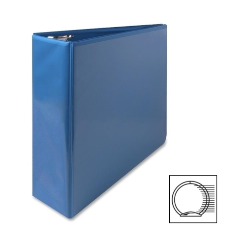 Sparco Products Round Ring View Binder, 3Capacity, 11x8-1/2, Light Blue
