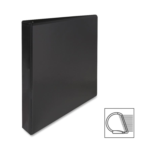 Sparco Products Slant Ring View Binder, 1Capacity, 11x8-1/2, Black
