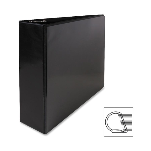 Sparco Products Slant Ring View Binder, 3Capacity, 11x8-1/2, Black