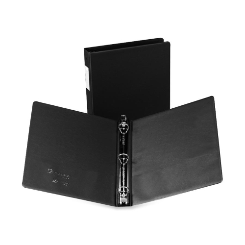 Acco/Wilson Jones Hanging/Locking Round Ring Binder,Vinyl,1Cap.,11x8-1/2,BK