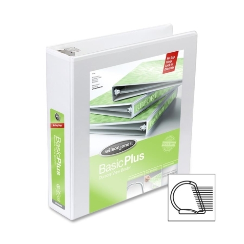 Acco/Wilson Jones D Ring Presentation Binder, 2 Capacity, 11x8-1/2, White