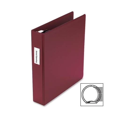 Acco/Wilson Jones 3 Ring Vinyl Binder, 1-1/2Capacity, 11x8-1/2, Burgundy