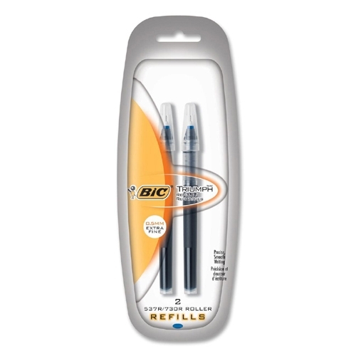 Bic Corporation Roller Pen Refill, .5mm, 2/PK, Blue