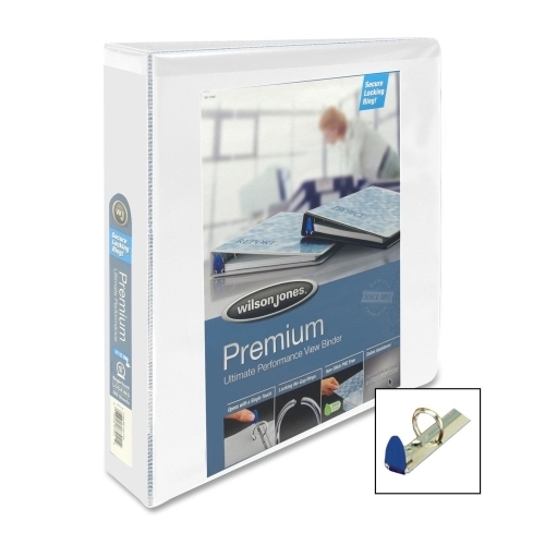 Acco/Wilson Jones Round Ring View Binder,1-1/2 Capacity,11x8-1/2,White