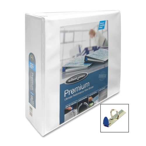 Acco/Wilson Jones Round Ring View Binder,3 Capacity,11x8-1/2,White