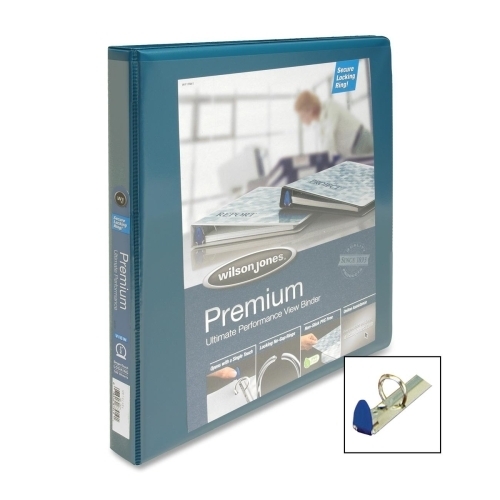 Acco/Wilson Jones Round Ring View Binder,1/2 Capacity,11x8-1/2,Dark Teal