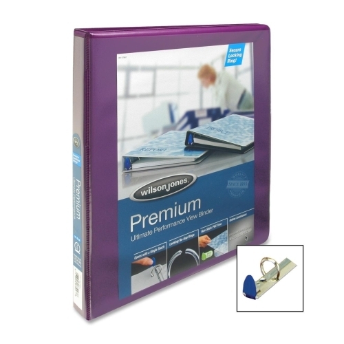 Acco/Wilson Jones Round Ring View Binder,1/2 Capacity,11x8-1/2,Eggplant