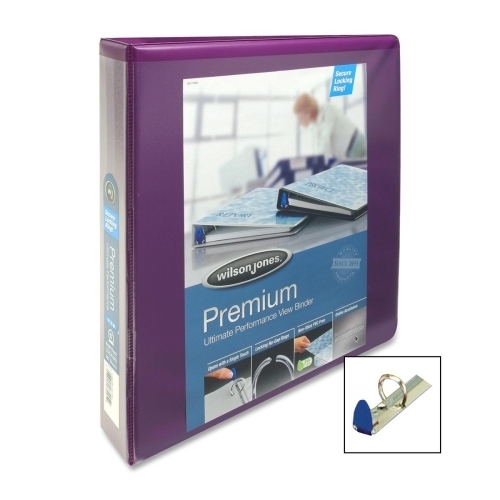 Acco/Wilson Jones Round Ring View Binder,1-1/2 Capacity,11x8-1/2,Eggplant