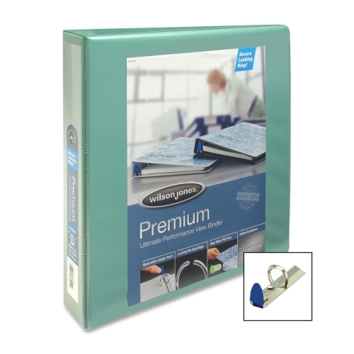 Acco/Wilson Jones Round Ring View Binder,1-1/2 Capacity,11x8-1/2,Seafoam GN