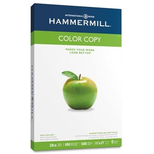 Hammermill Color Copy Paper,28 lb.,11x17,100 GE/114 ISO,500/RM,WE