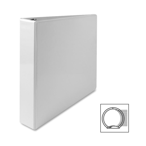 Sparco Products Round Ring View Binder, 1-1/2Capacity, 11x8-1/2, White
