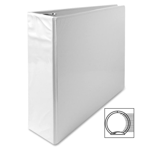 Sparco Products Round Ring View Binder, 3Capacity, 11x8-1/2, White