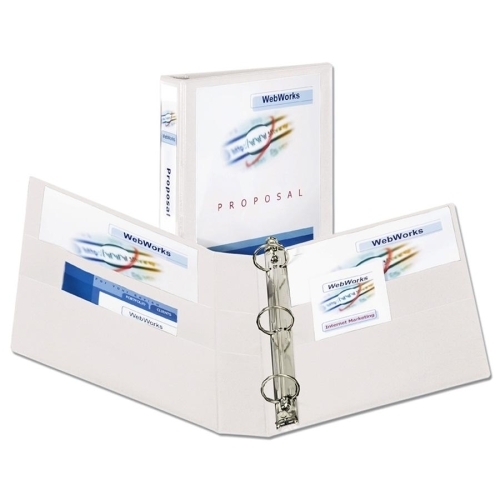 Avery Consumer Products 3-Ring View Binder, 1-1/2 Capacity, 11x8-1/2, White