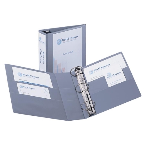 Avery Consumer Products 3-Ring View Binder, 3 Capacity, 11x8-1/2, Shadow Gray