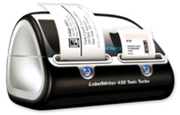 Labelwriter 450 Twin Turbo, 2 Roll Capacity, Black/Silver. .