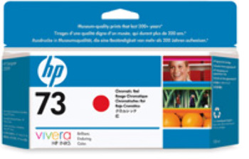 HP 73 Ink Cartridge, Thermal, 130 ml, Chromatic Red. .