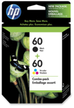 HP 60 Ink Cartridge, 200 Pg Yld, Retail Combo Pk, BK/CLR. .