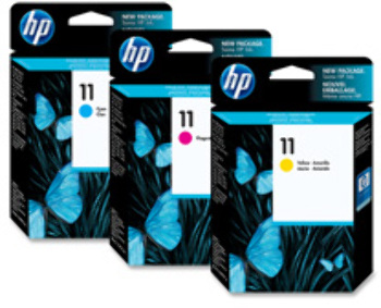 HP 11 Ink Cartridge, 1750 Page Yield, Yellow. .