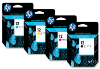 HP 12 Ink Cartridge, 105,000 Page Yield, Yellow. .