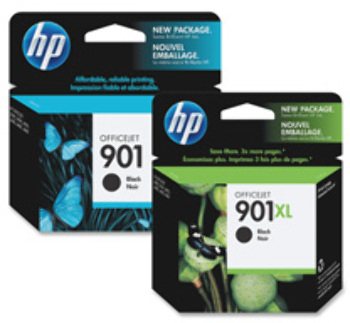 HP 901 Ink Cartridge, 200 Page Yield, Black. .