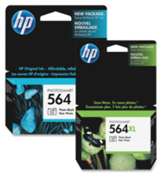 HP 564 Photo Inkjet Cartridge, 130 4x6 Page Yield, Black. .