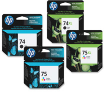 HP 74 Inkjet Cartridge, 200 Page Yield, Black. .