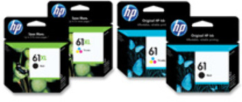 Ink Cartridge, HP 61, 190 Page Yield, Black. .