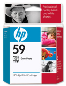 HP 59 Photo Ink Cartridge, 100 Page Yield, Grey. .