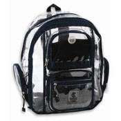 Deluxe Double Compartment Clear Backpack With Orga