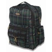 Jumbo size Plaid Design Multipocket Backpack