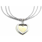 Two-Tone Heart Necklace