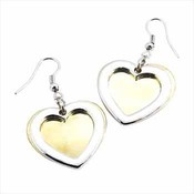 Two-Tone Heart Earrings