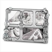 Pewter Baby Collage Frame