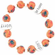 Don't Worry Be Happy Beaded Bracelet