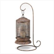 Copper Lattice Candle Lantern